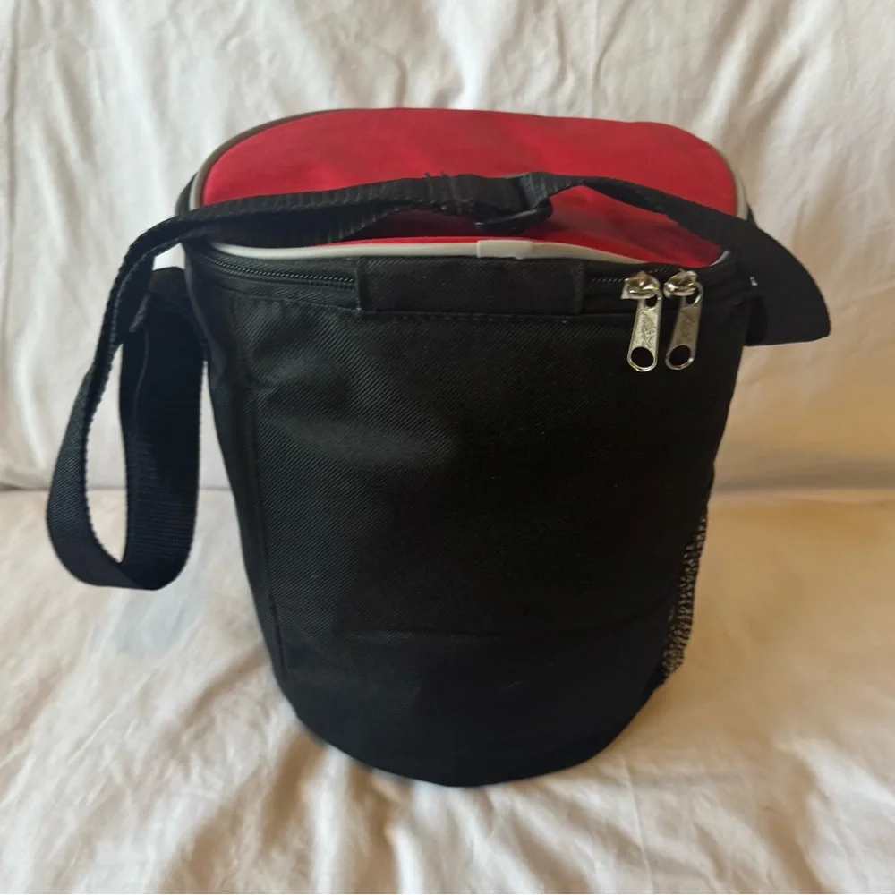 Firestone racing red insulated cooler.